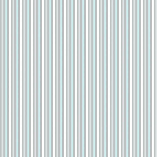 Doodle Baby Flannel - Dream Stripe - Turquoise