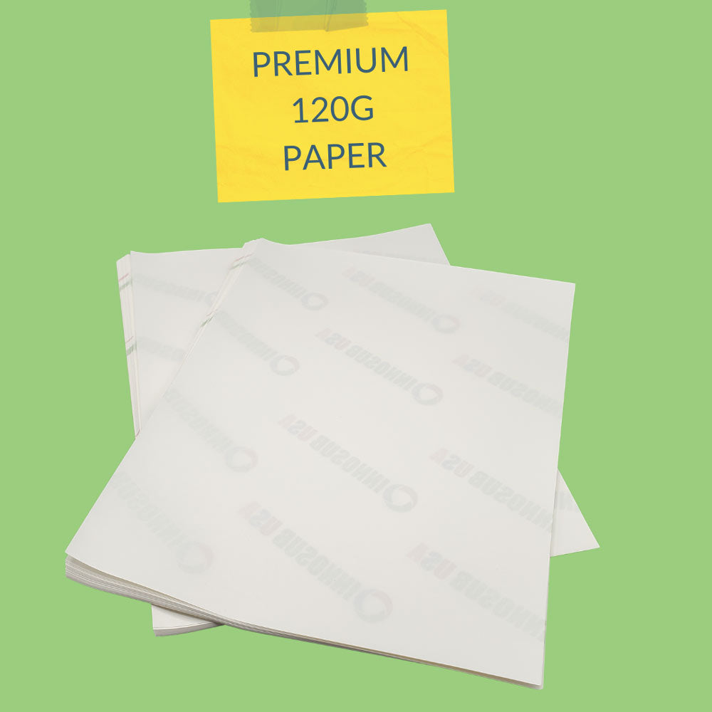 Sublimation Transfer Paper for InkJet Printers 8.5"X11", Pack of 60/120/480 Sheets by INNOSUB USA