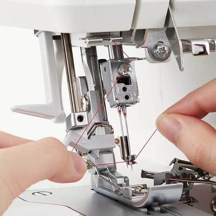 Juki MO2800 2/3/4 Air Threading Overlock with Differential Feed and Rolled Hem