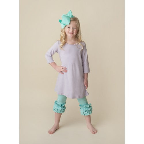 Girl's Solid Ruffle Icing Capris