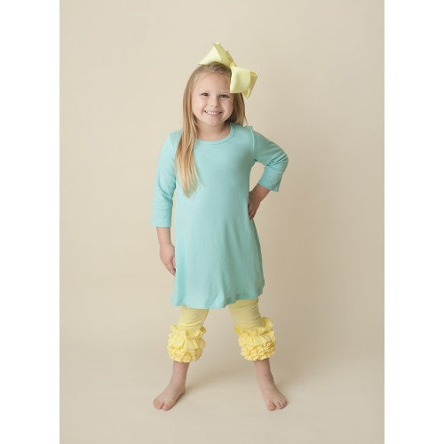 Girl's Solid Ruffle Icing Capris