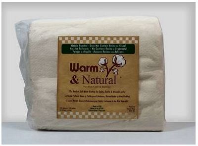 Warm & Natural Needled Cotton Batting - King (124" x 120")