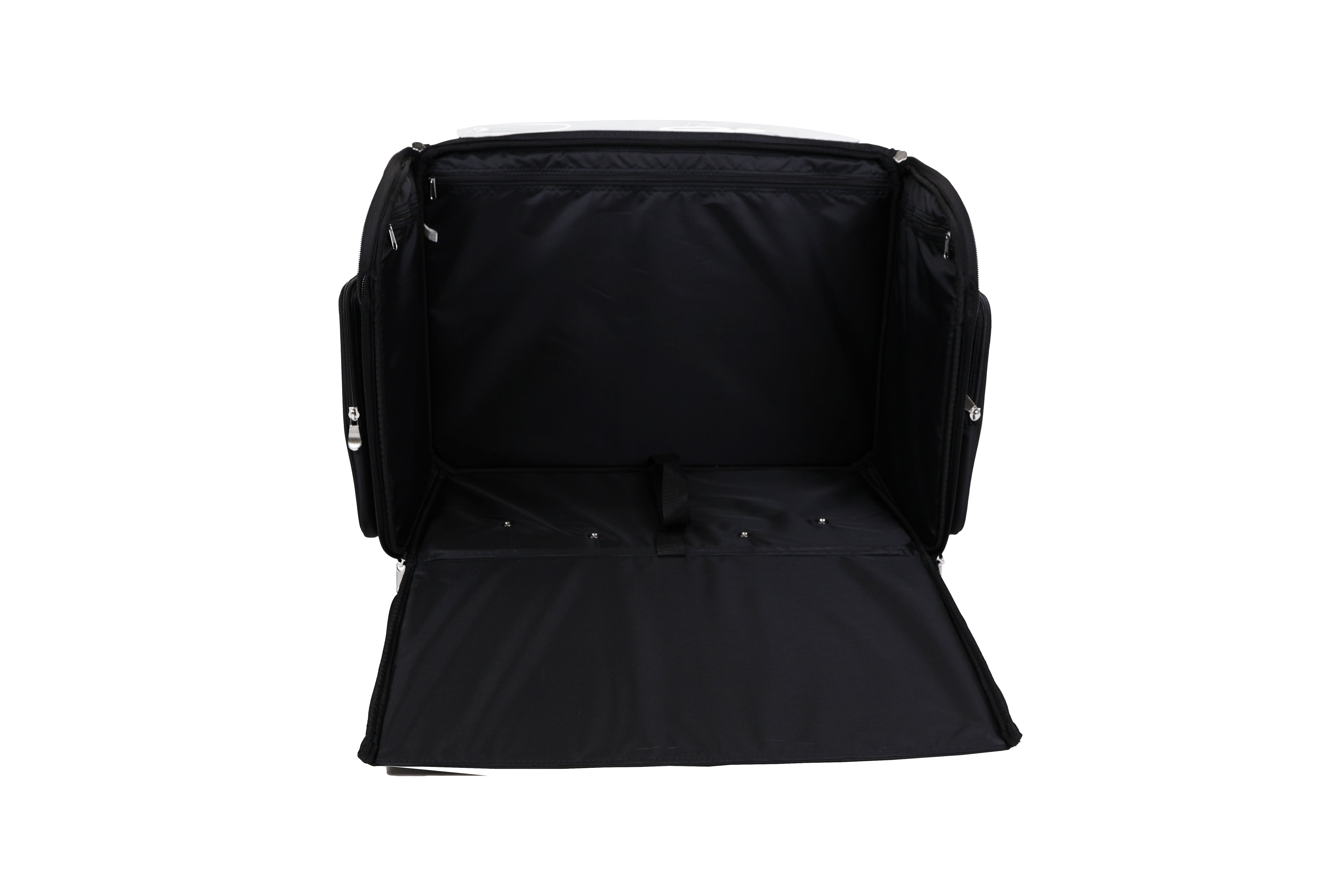 Everything Mary XL 4 Wheel Collapsible Rolling Sewing Machine Storage Case, Black