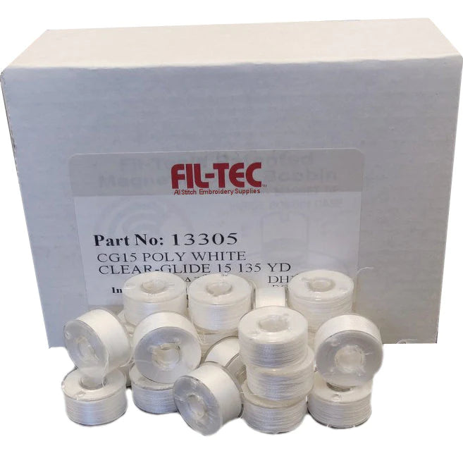 13305 Fil-Tec CG15 White Embroidery Type "A" Bobbins