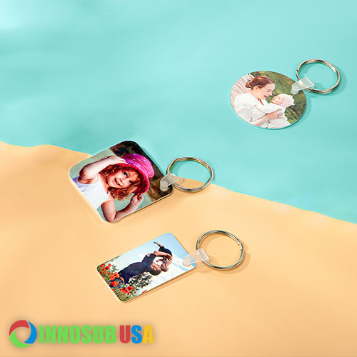 Sublimation Aluminum  Keychain Blank - 2 Sided | Square | Circle | Rectangle