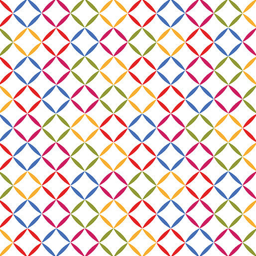 Inspired Blooms - Chalk Lattice - White