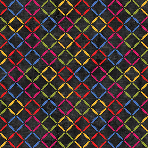 Inspired Blooms - Chalk Lattice - Black