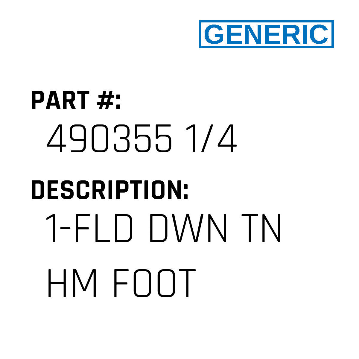 Single fold Hemmer Foot # 490355 1/4