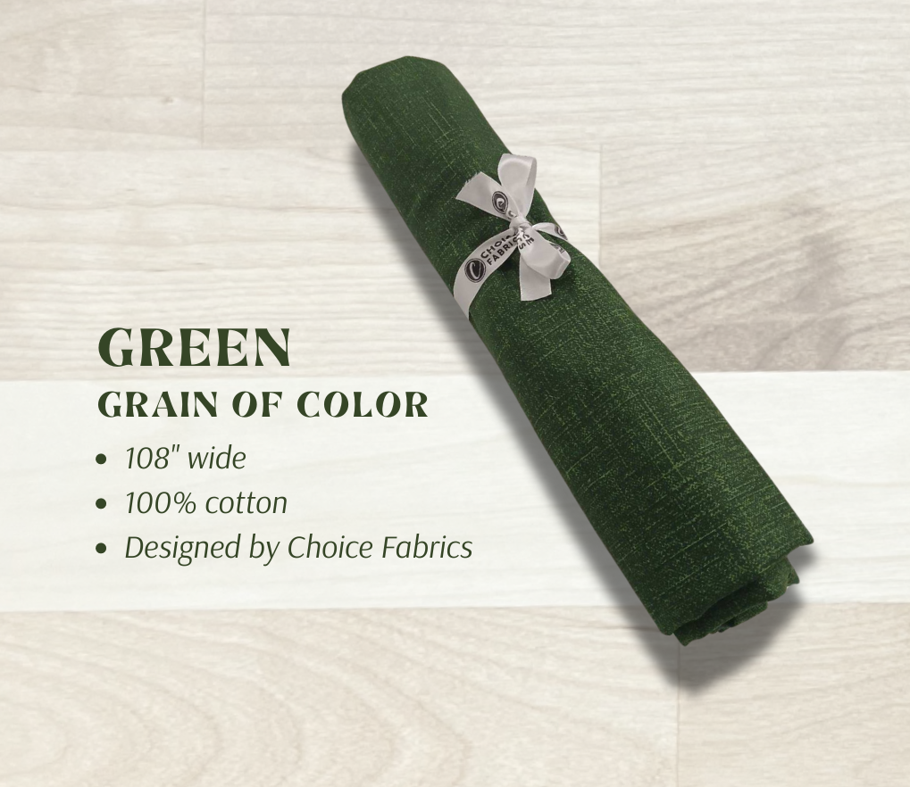 Grain of Color 108" Supreme Backings - Green