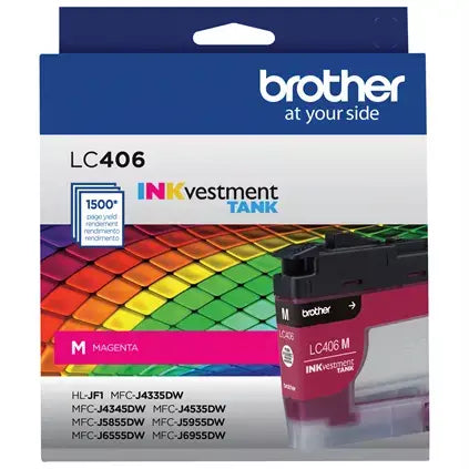 Brother LC406 Magenta Standard INKvestment Cartridge for PrintModa