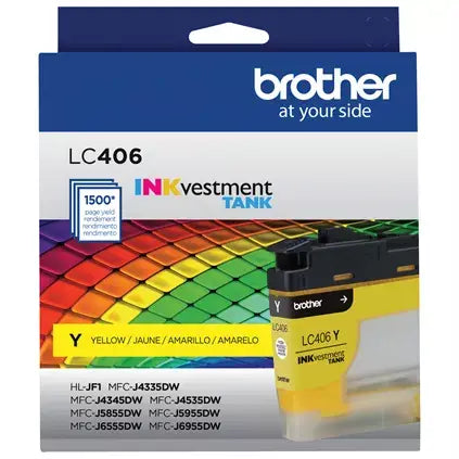 Brother LC406 Yellow Standard INKvestment Cartridge for PrintModa
