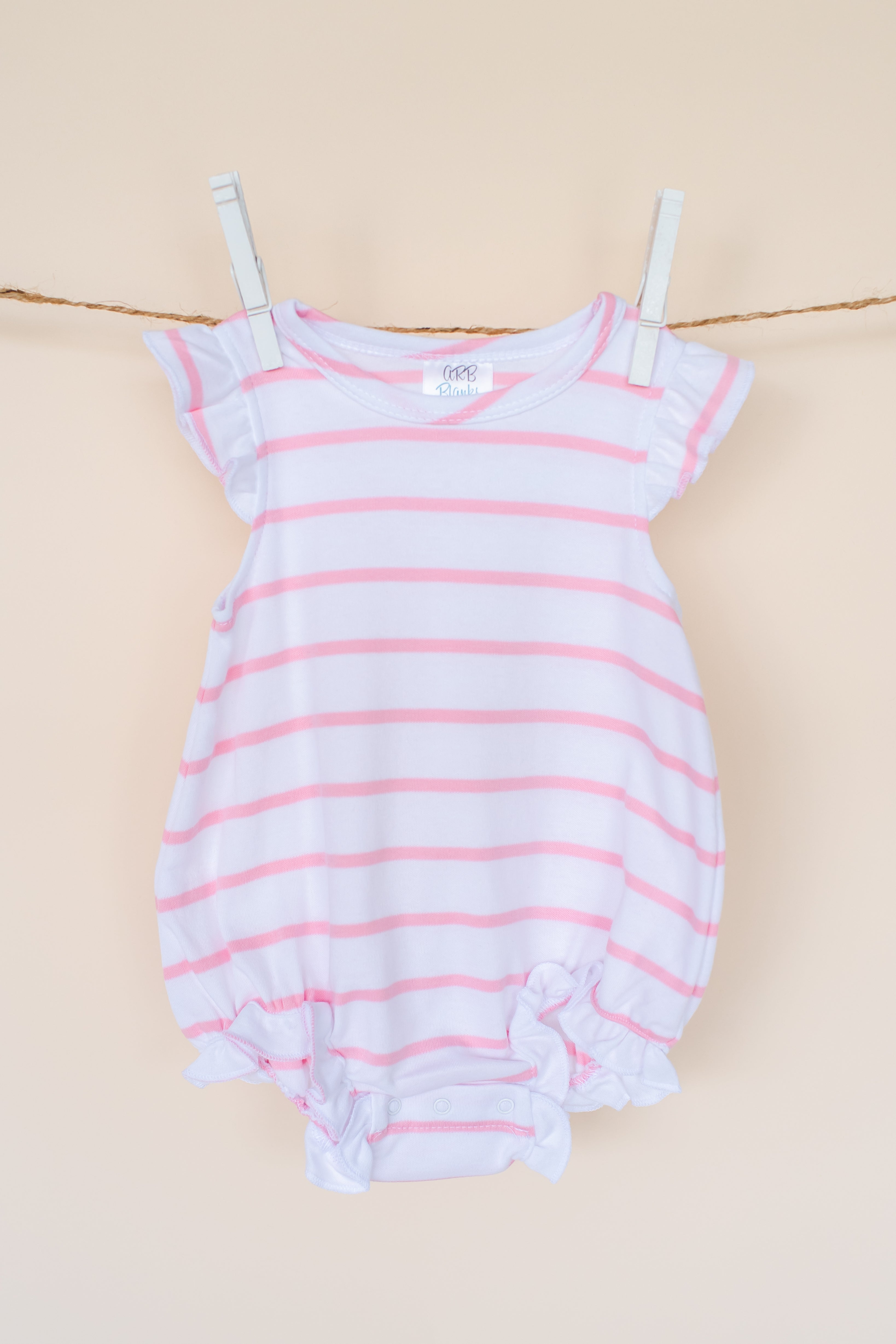Girl's Striped Angel Sleeve Bubbles