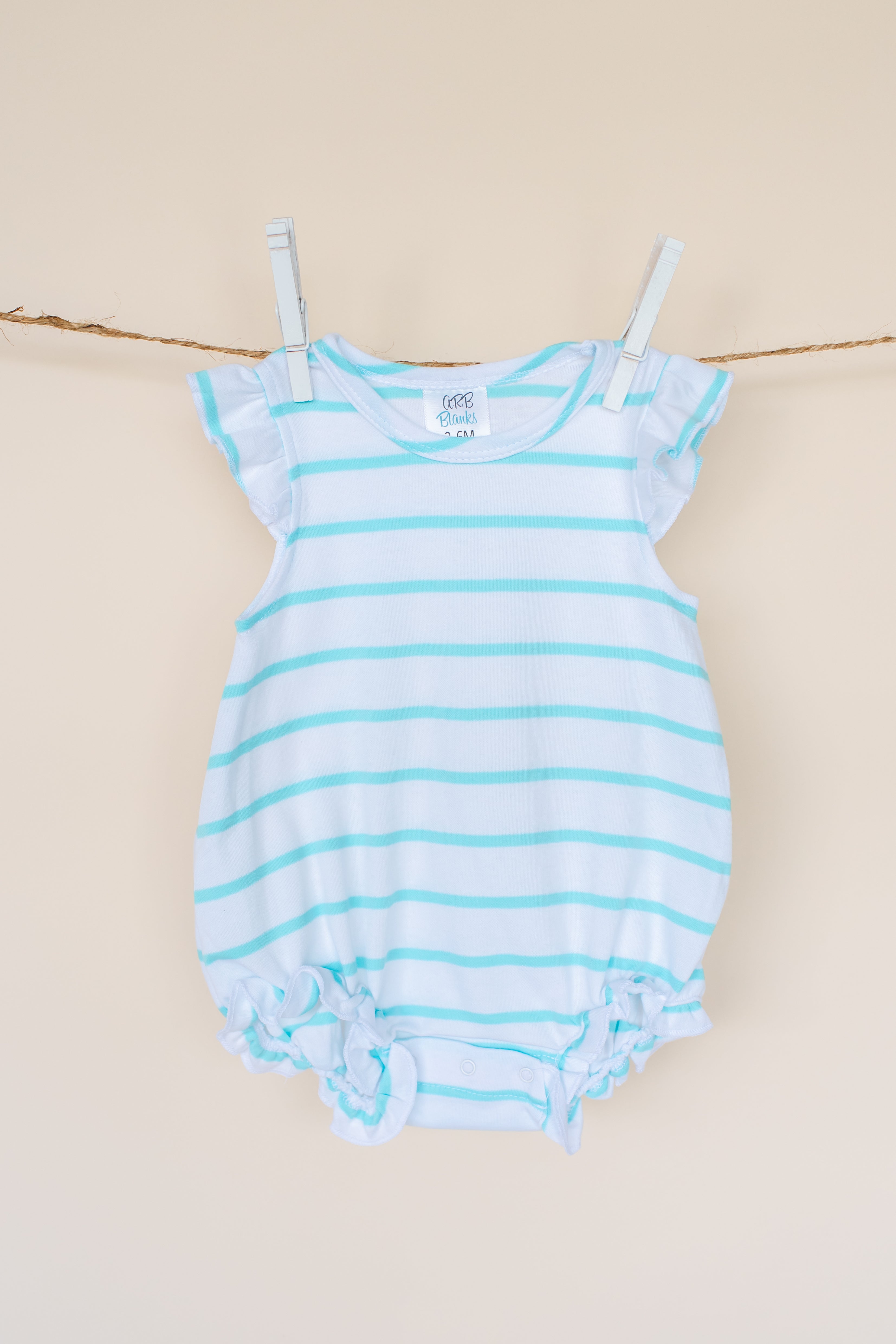 Girl's Striped Angel Sleeve Bubbles