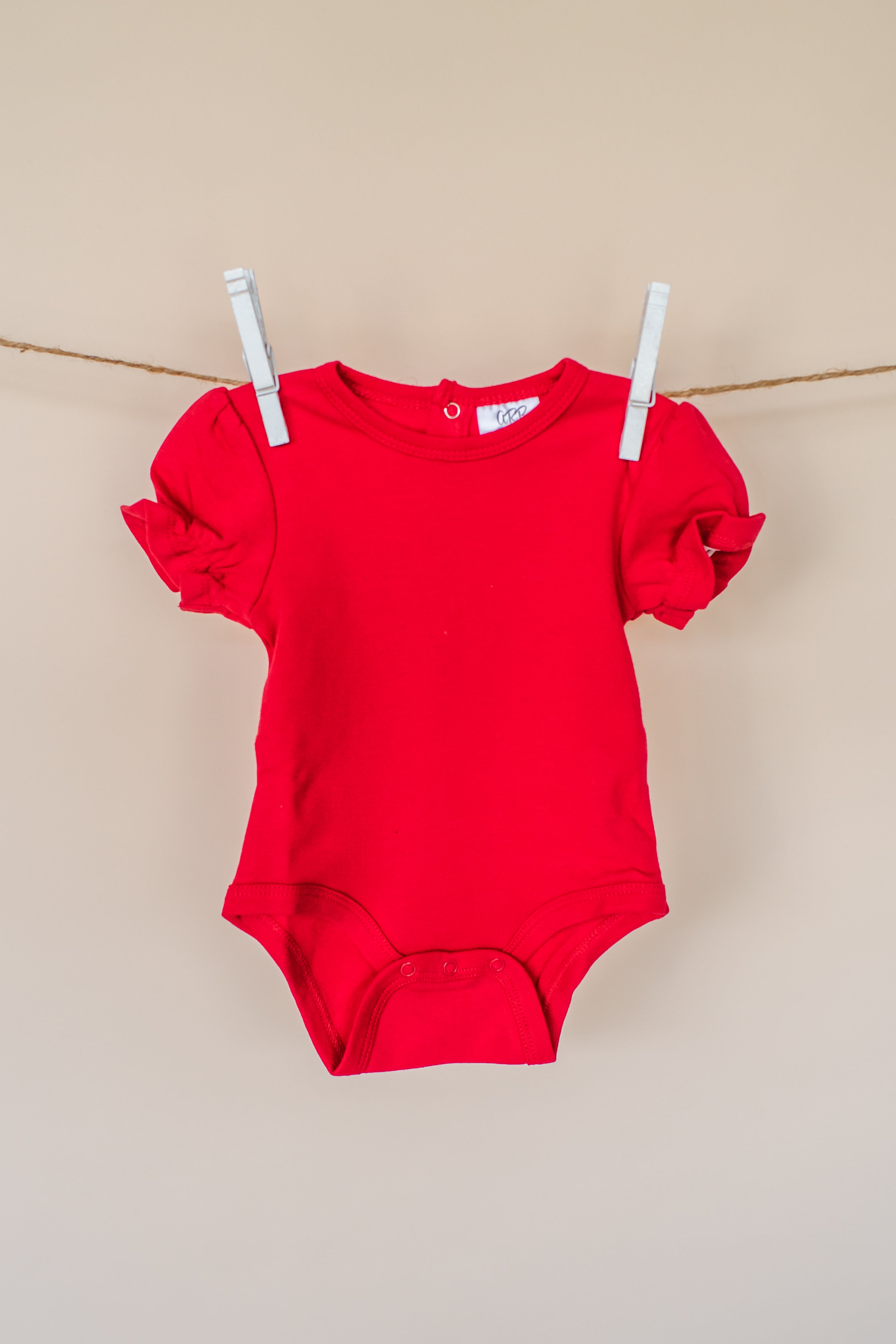 Girl's Short Sleeve Ruffle Bodysuit