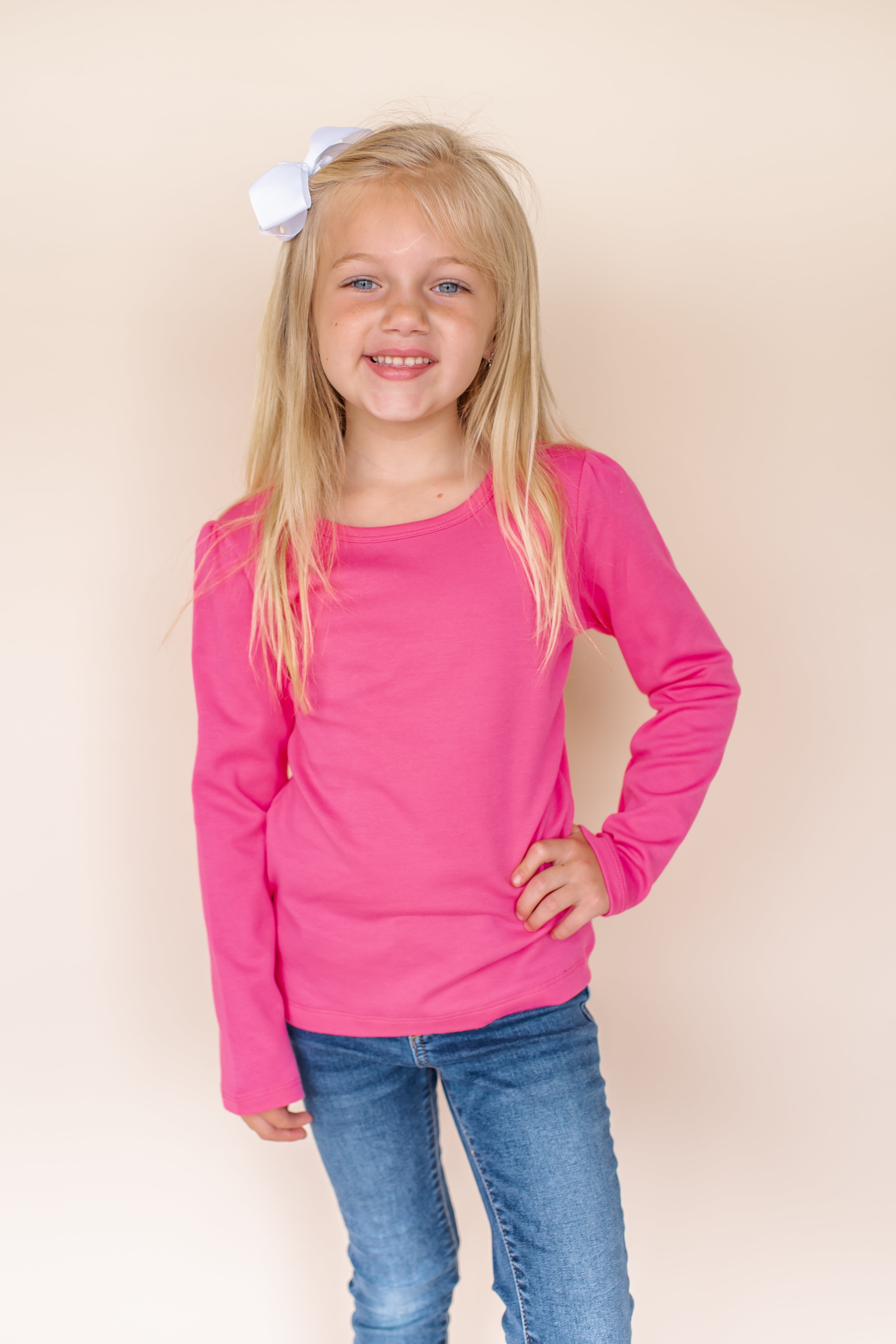 Girl's Long Sleeve Puff Shirt