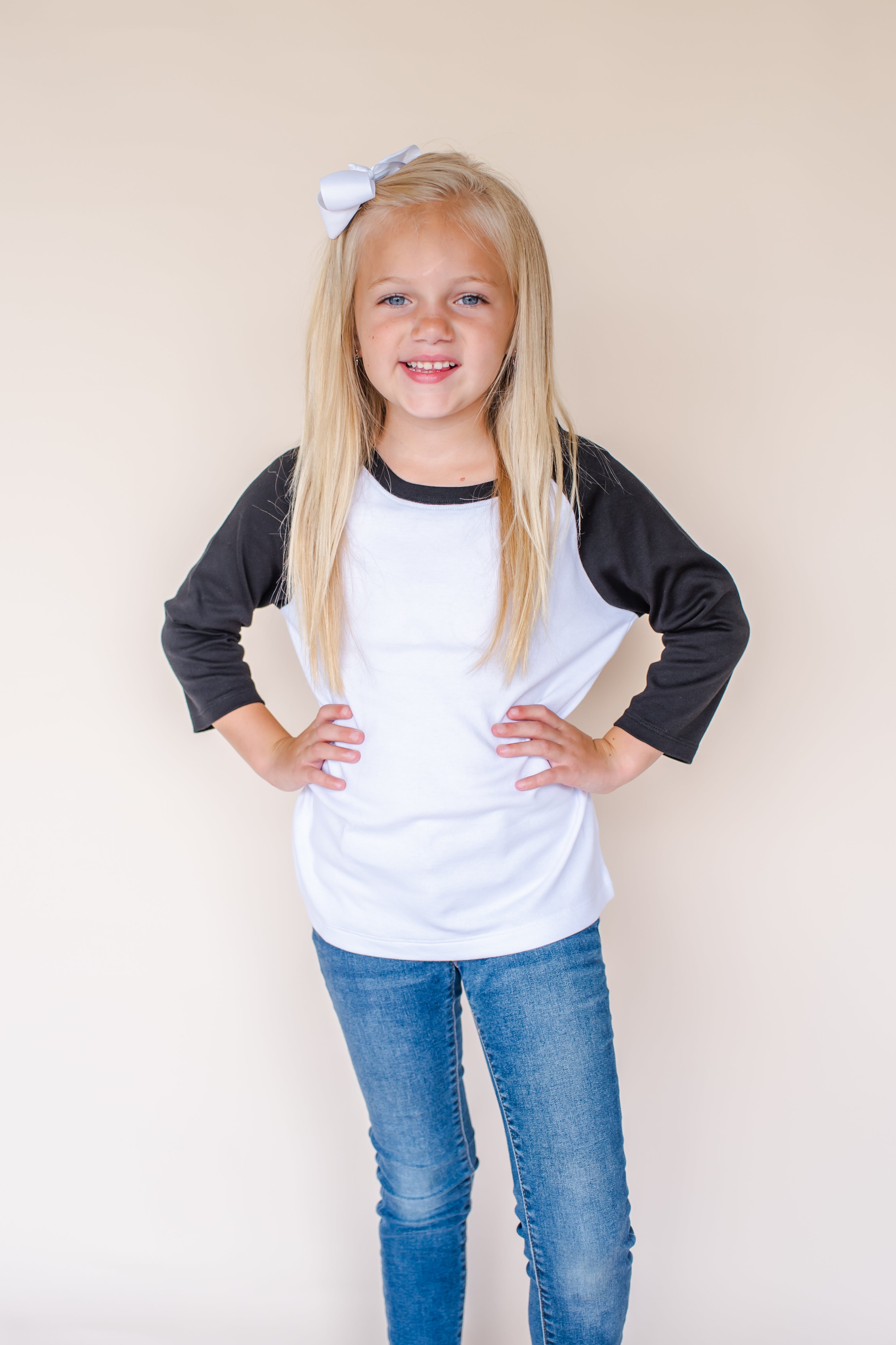 Unisex Raglan Shirt with White Body (Youth) by