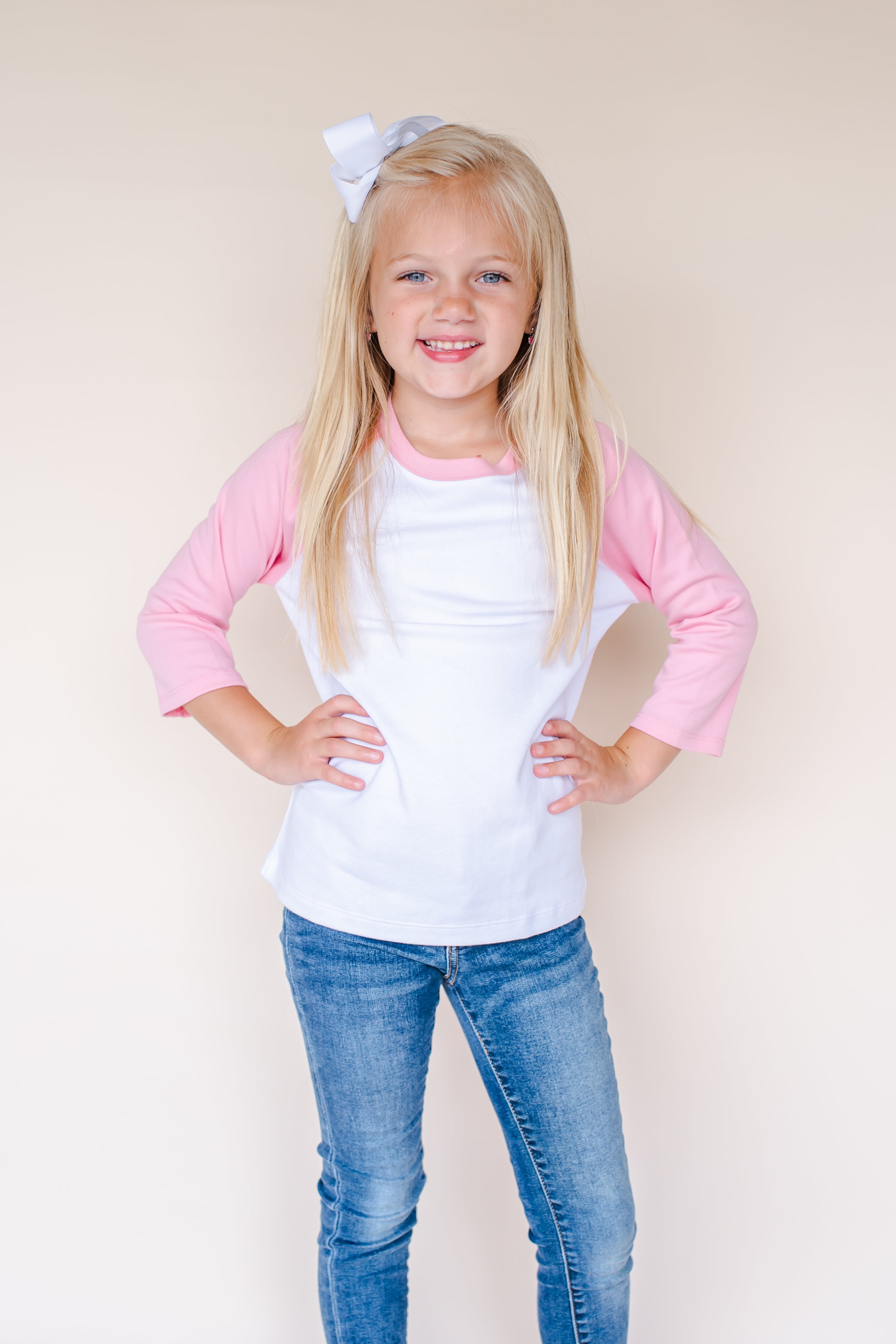 Unisex Raglan Shirt with White Body (Youth) by