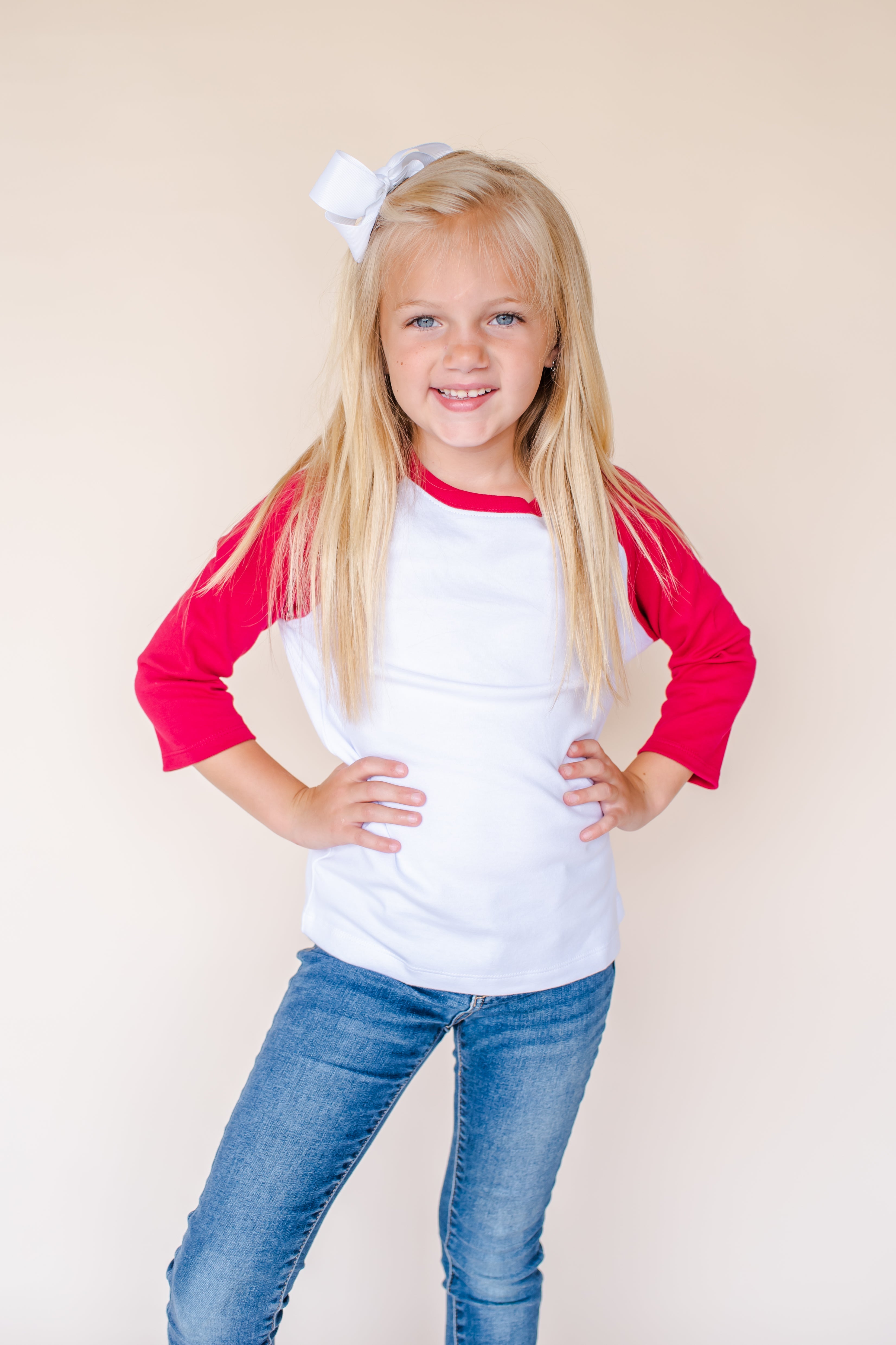 Unisex Raglan Shirt with White Body (Youth) by