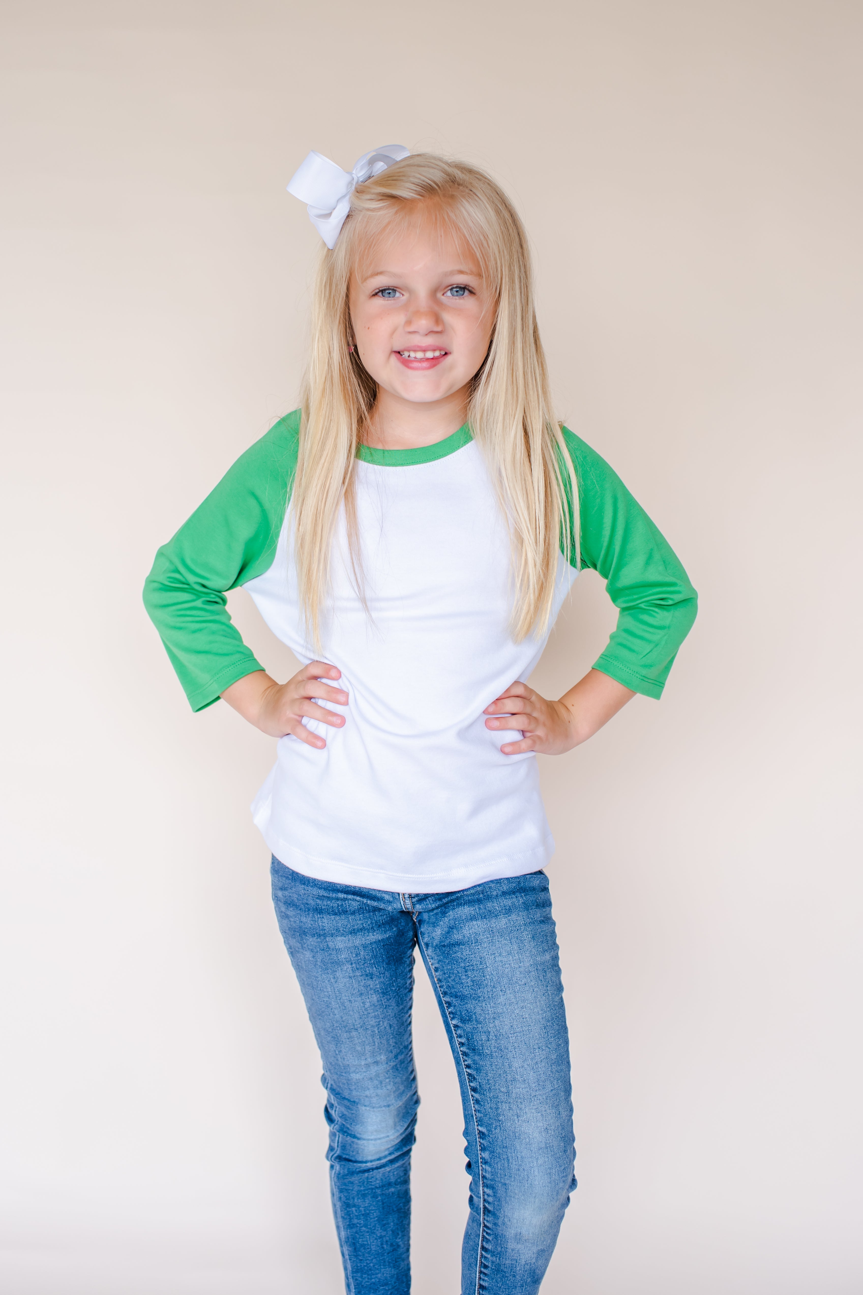 Unisex Raglan Shirt with White Body (Youth) by