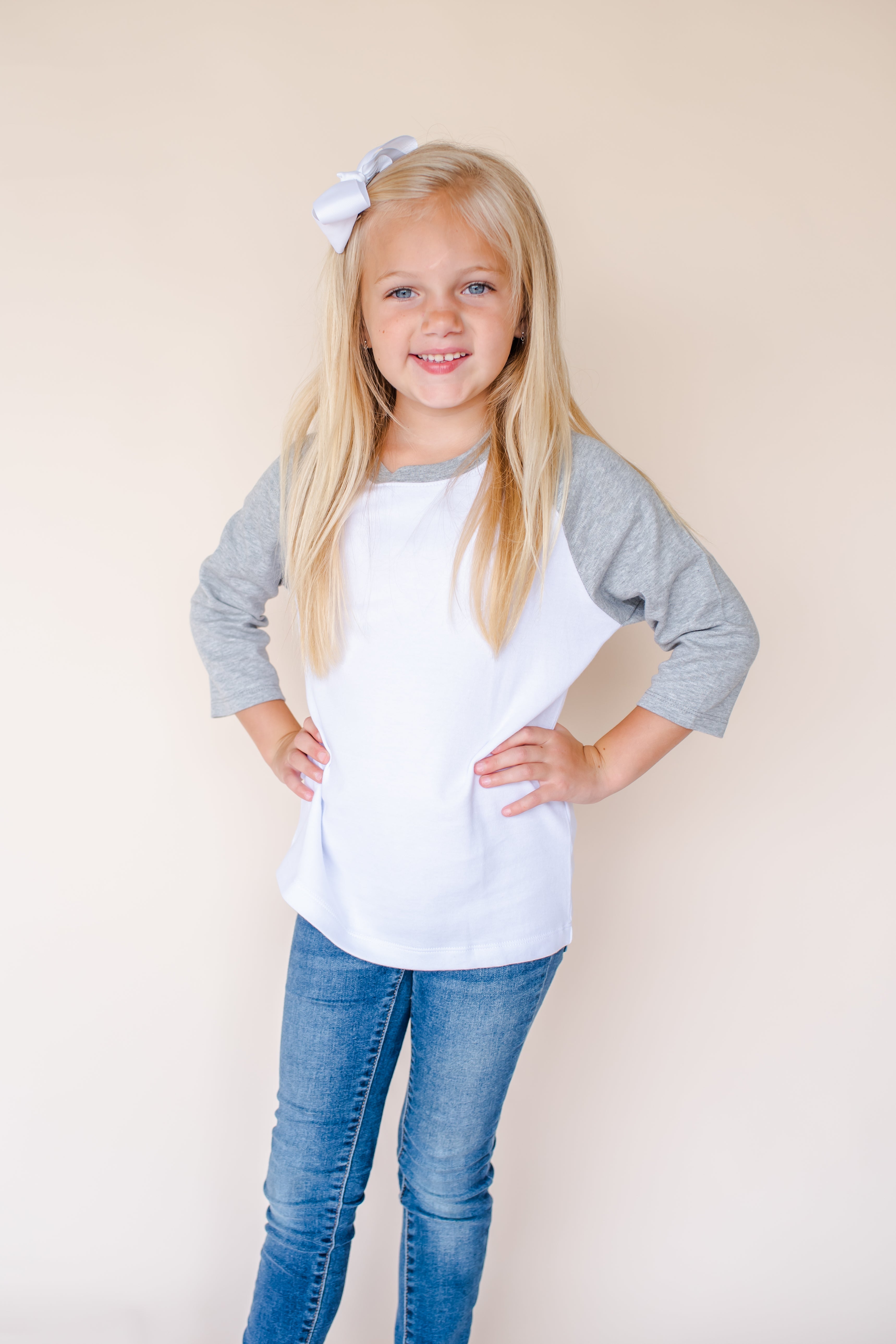 Unisex Raglan Shirt with White Body (Youth) by