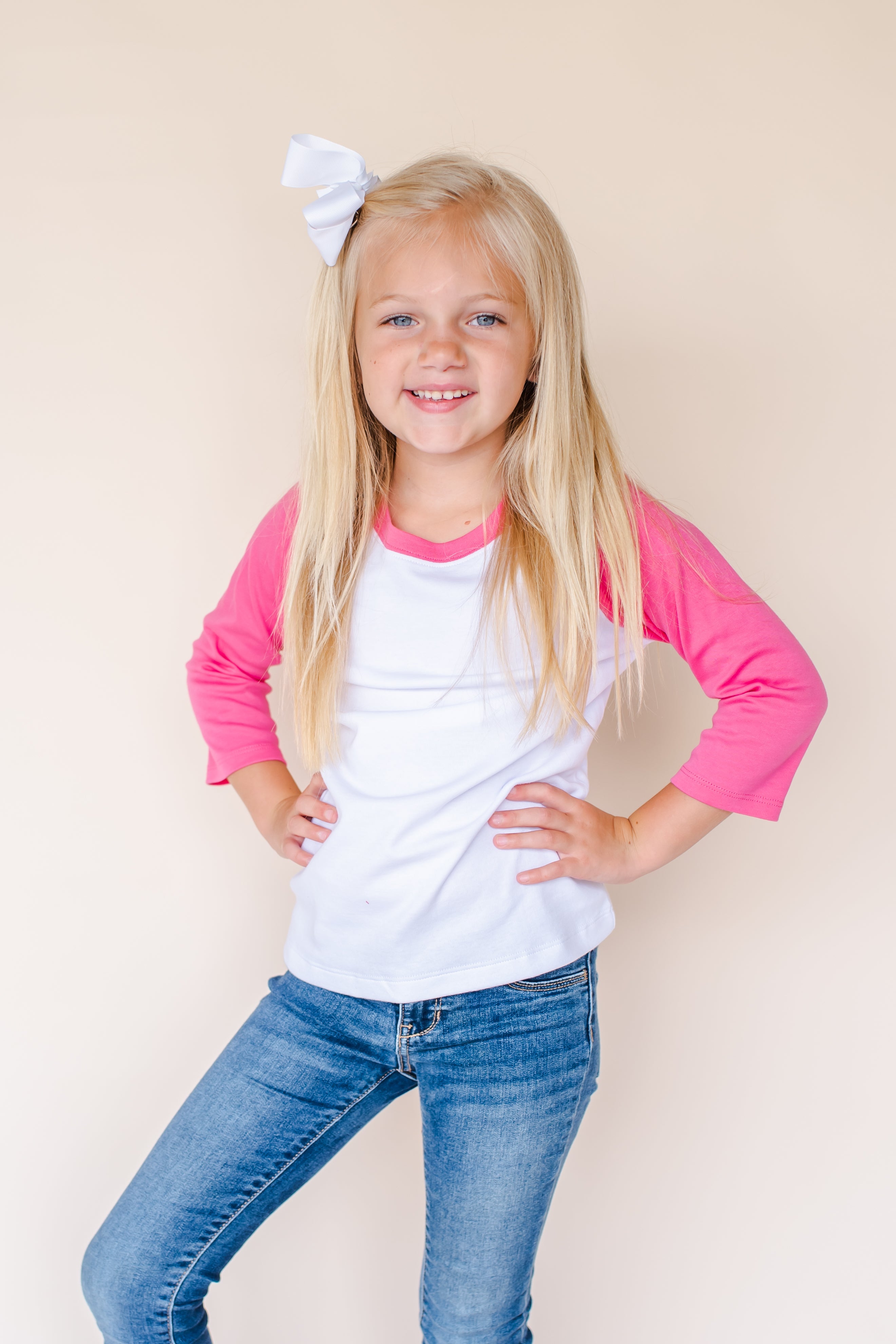 Unisex Raglan Shirt with White Body (Youth) by