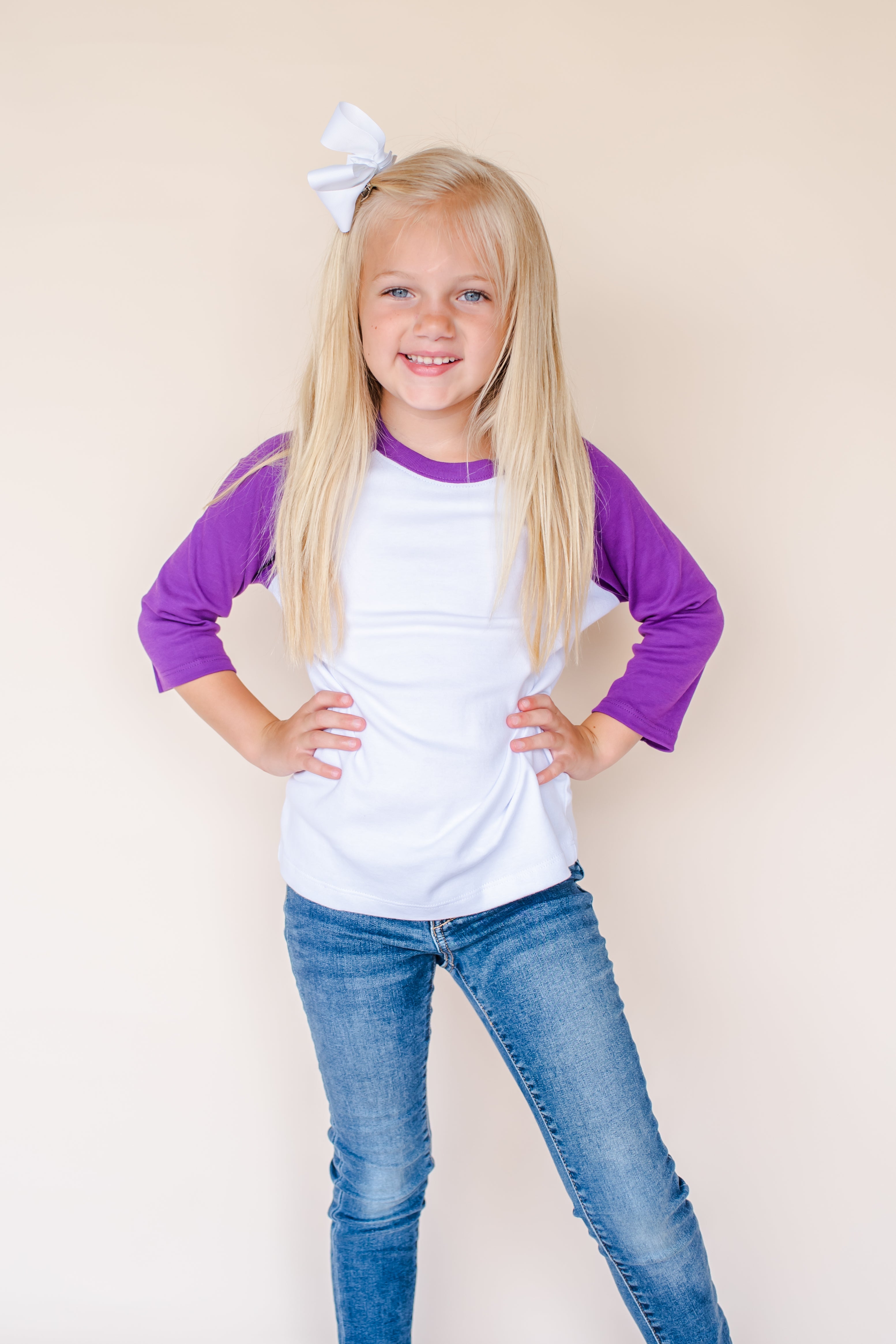Unisex Raglan Shirt with White Body (Youth) by