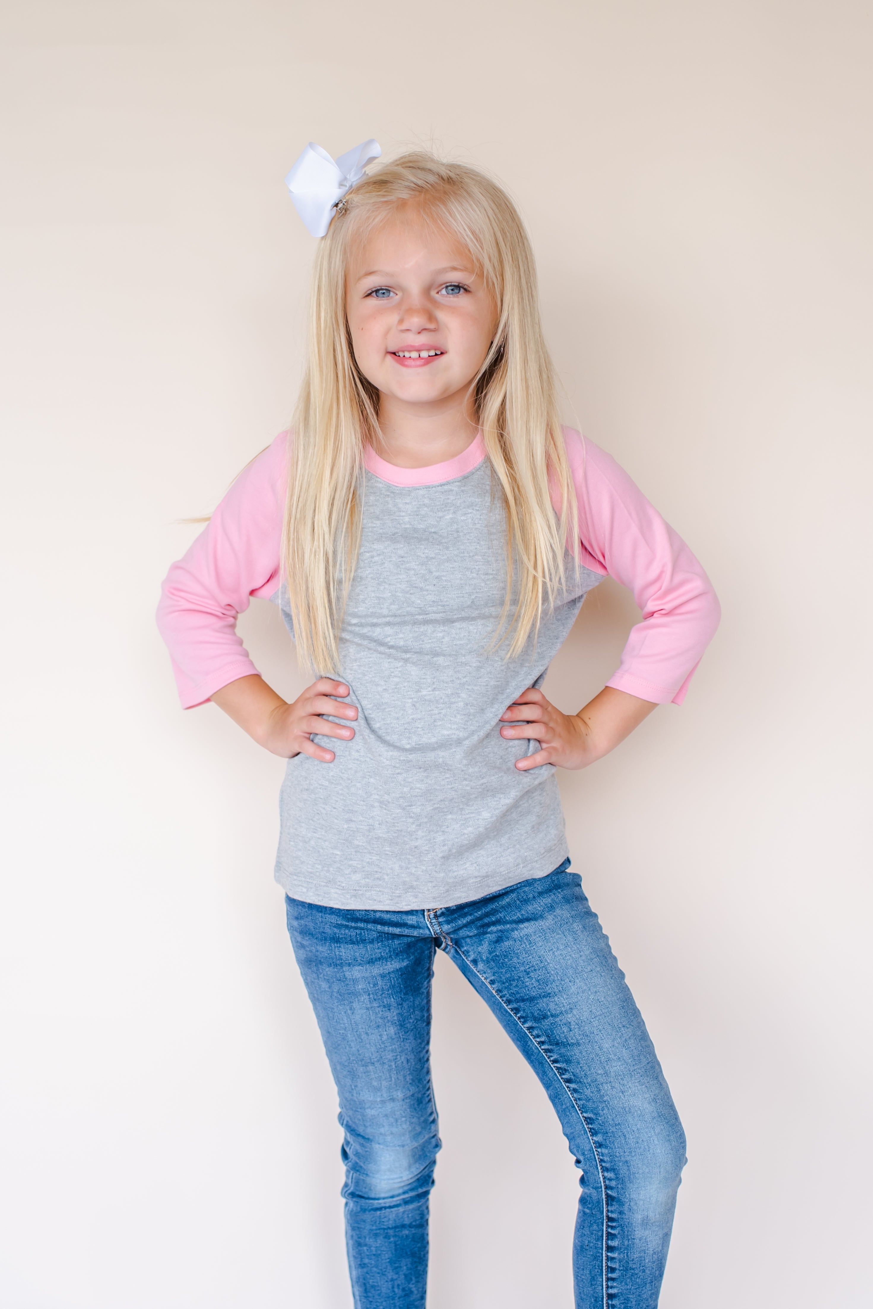 Unisex Raglan Shirt with Grey Body (12M-Toddler)
