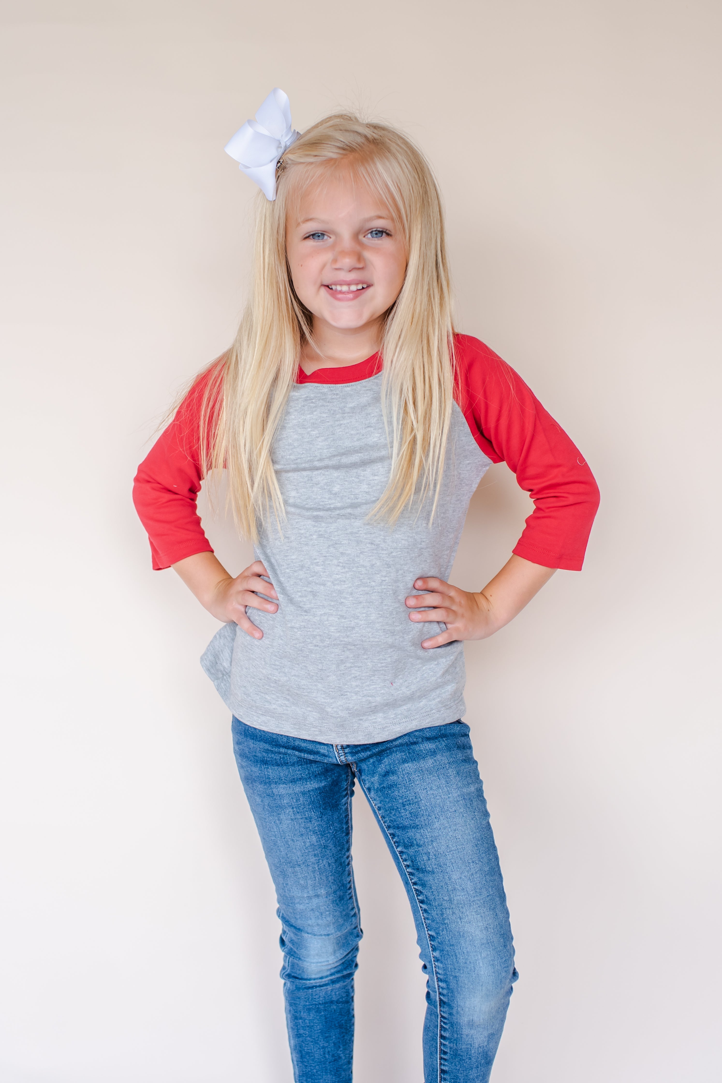 Unisex Raglan Shirt with Grey Body (Youth)