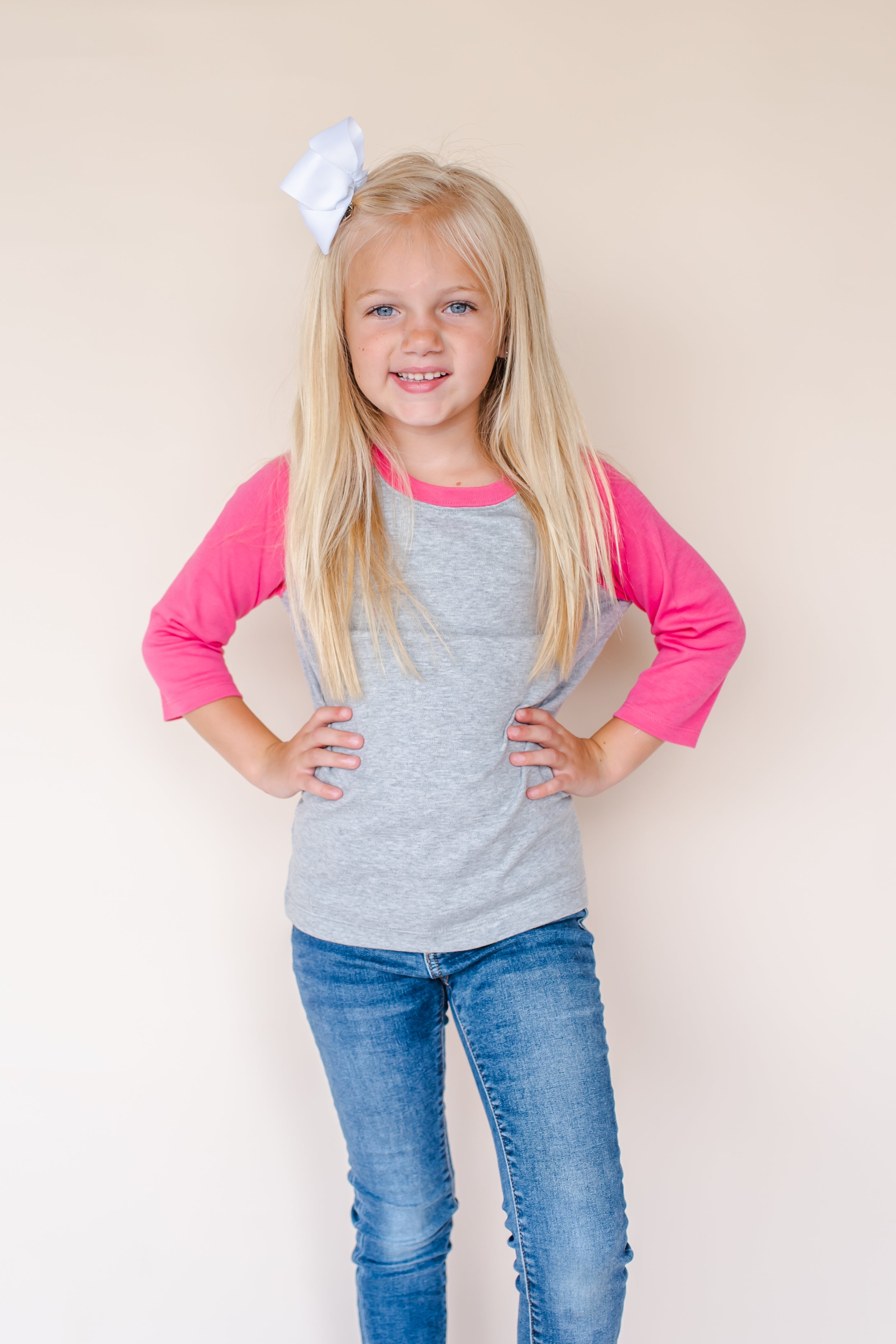 Unisex Raglan Shirt with Grey Body (12M-Toddler)