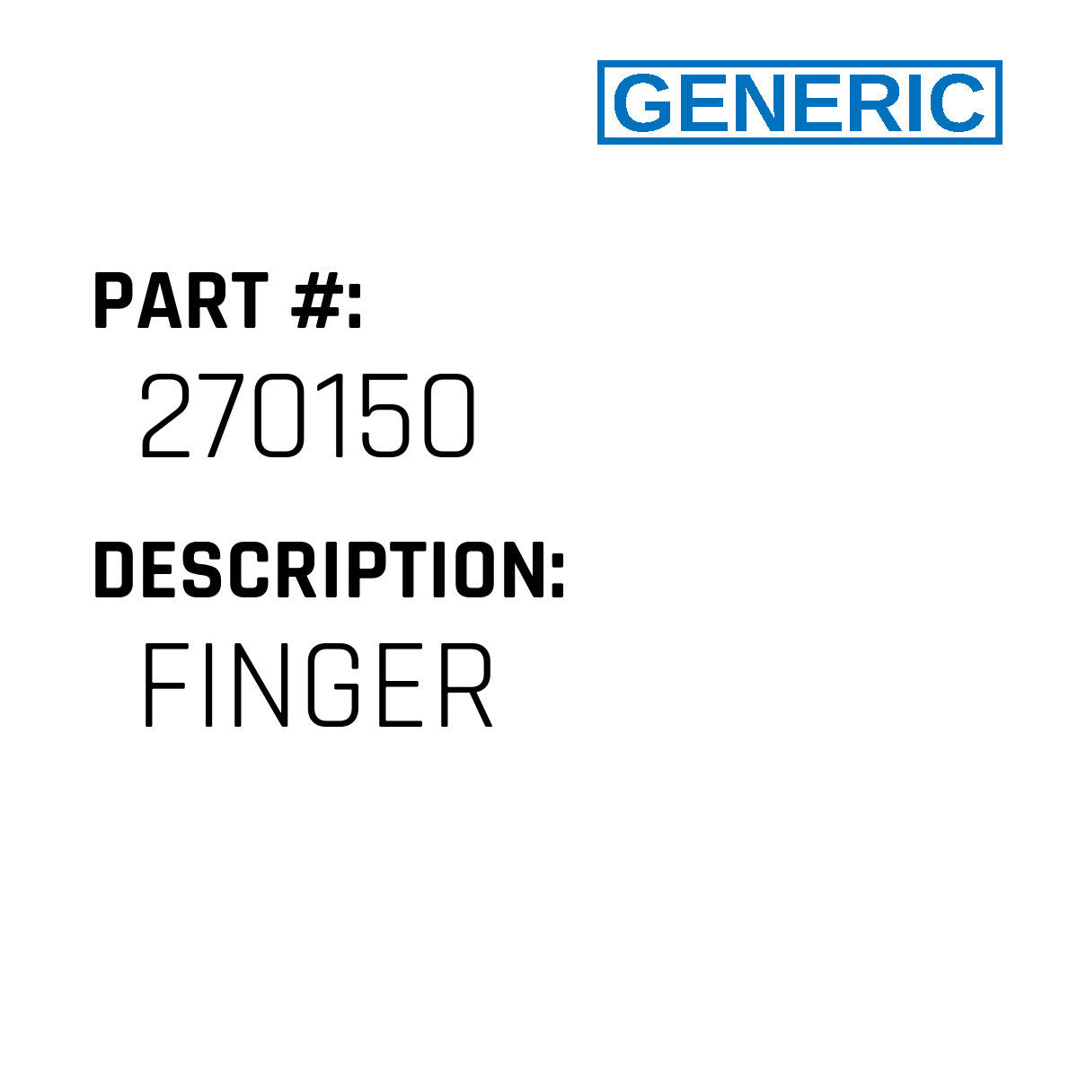 Finger - Generic #270150