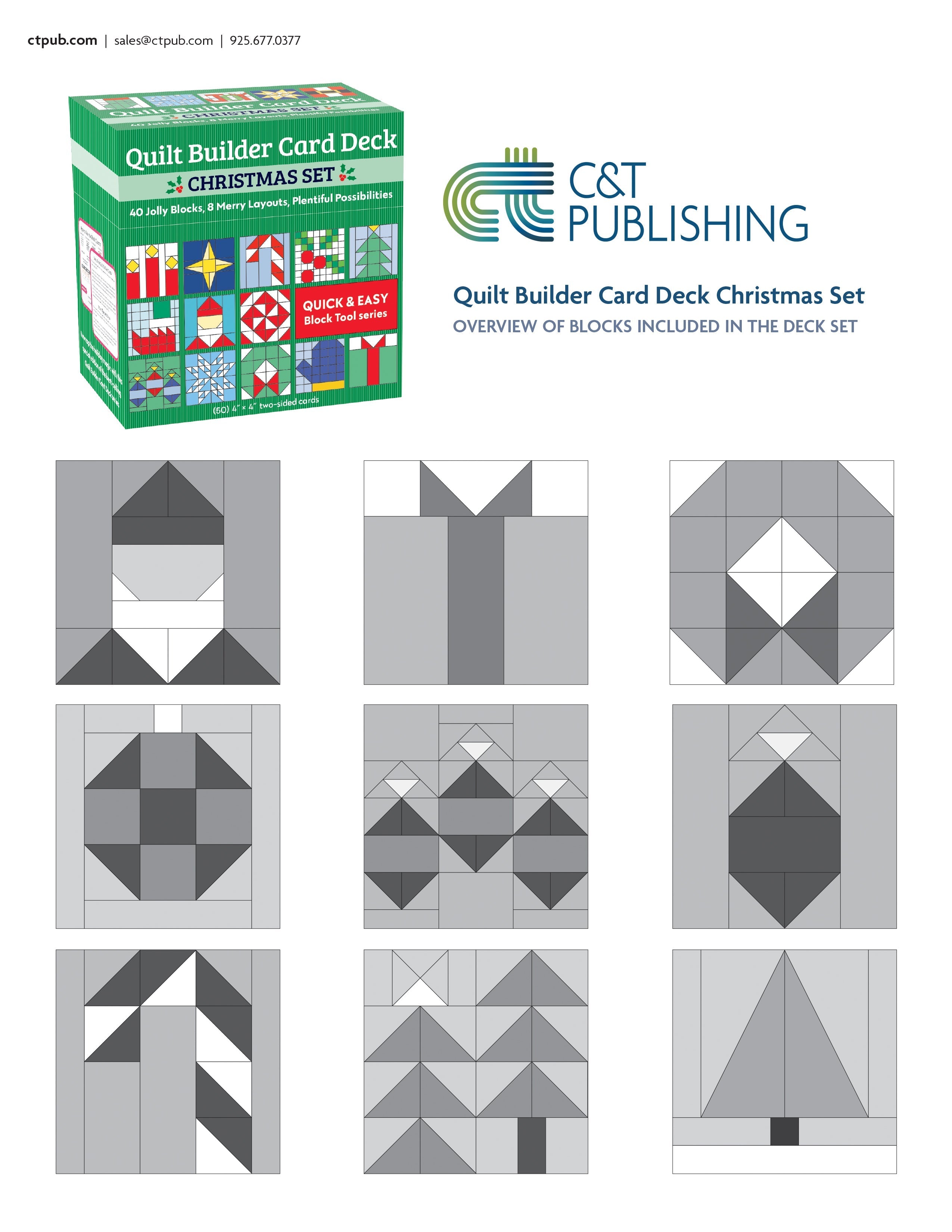 Quilt Builder Card Deck Christmas Set
