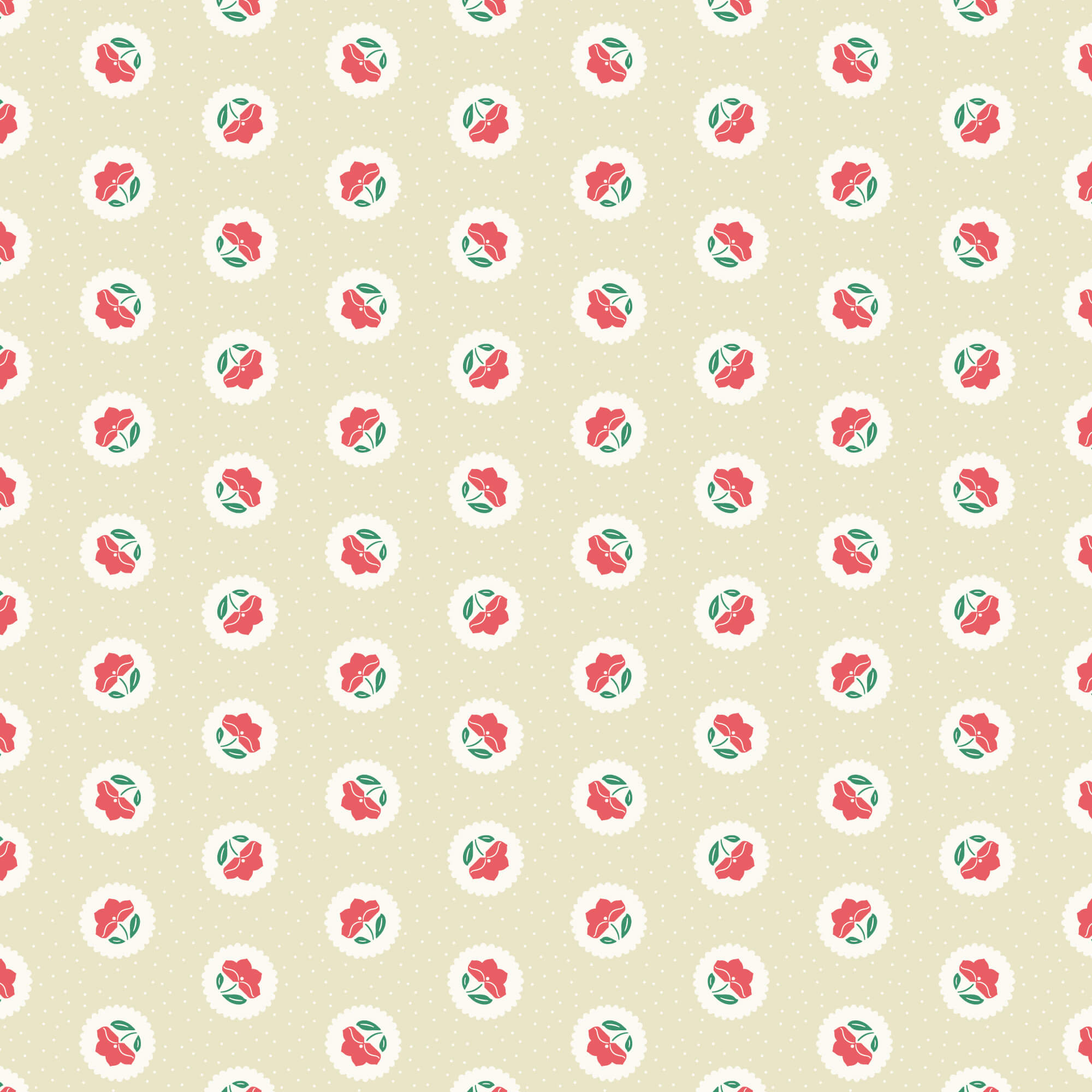 Little Bo - Dot Blossoms - Watermelon
