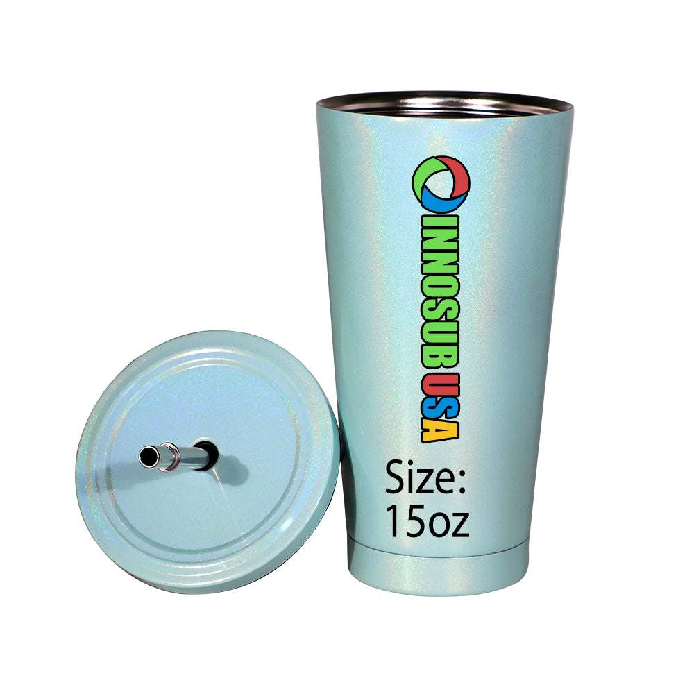 Sublimation Tumbler 15 Oz | With Glitter Finish by INNOSUB USA (Pack of 30)