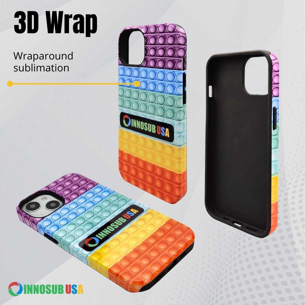 Sublimation Blanks 3D Magnetic Phone Cases for iPhone 15 16 |  2in1 Tough Case