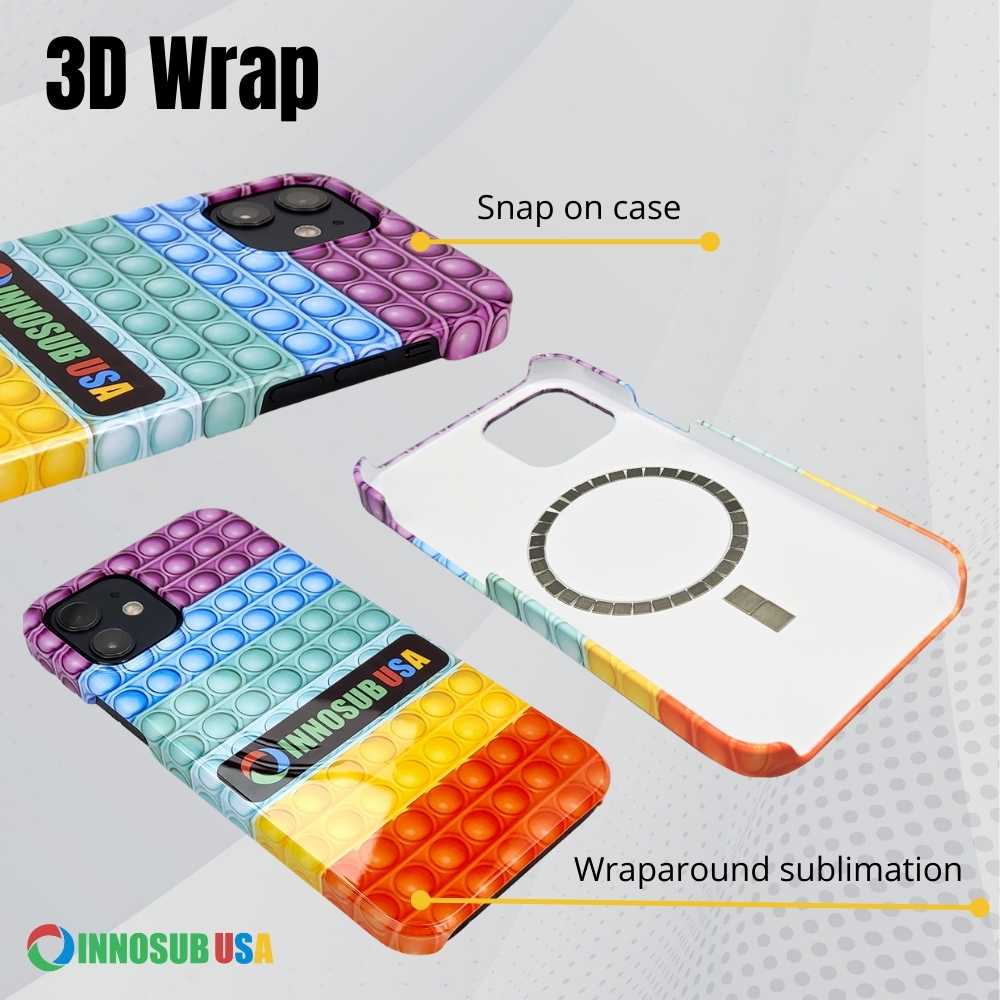 Sublimation Blanks 3D Magnetic Phone Cases for iPhone 15 16 |  2in1 Tough Case
