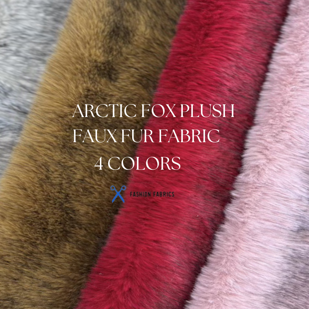 Arctic Fox Plush Tipped Faux Fur Fabric