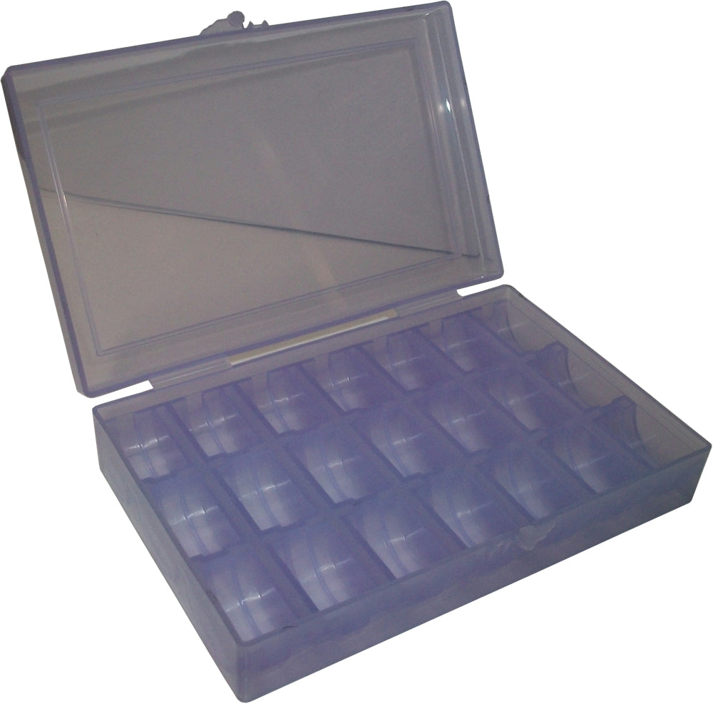 Plastic Bobbin Box (Holds 21 Bobbins)