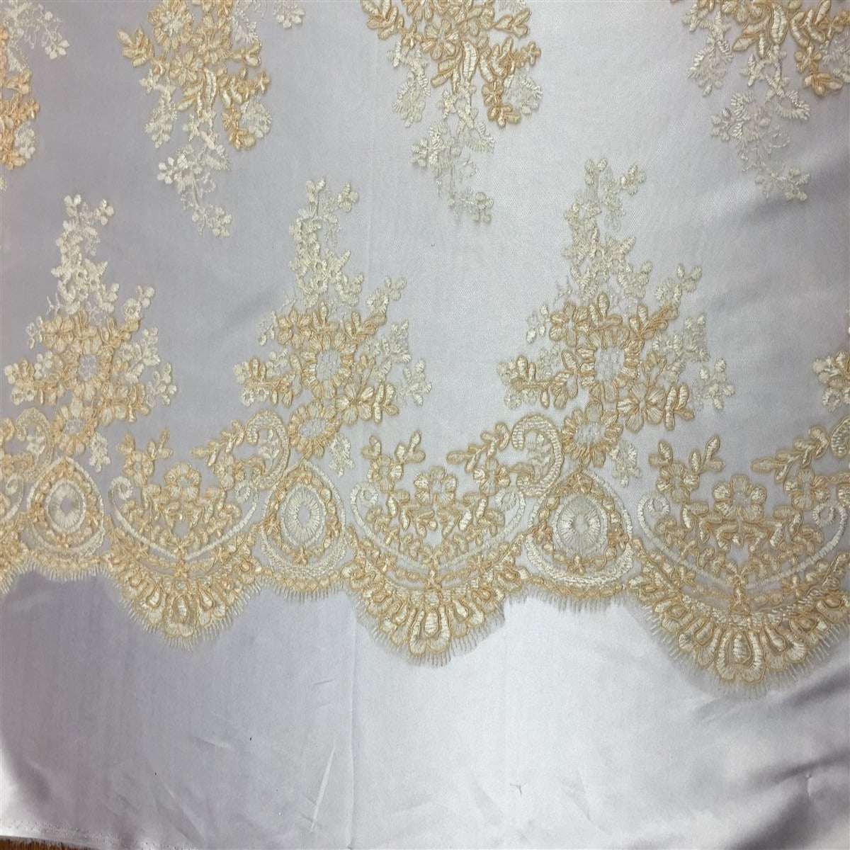 Oswald Floral Embroidered Lace Fabric