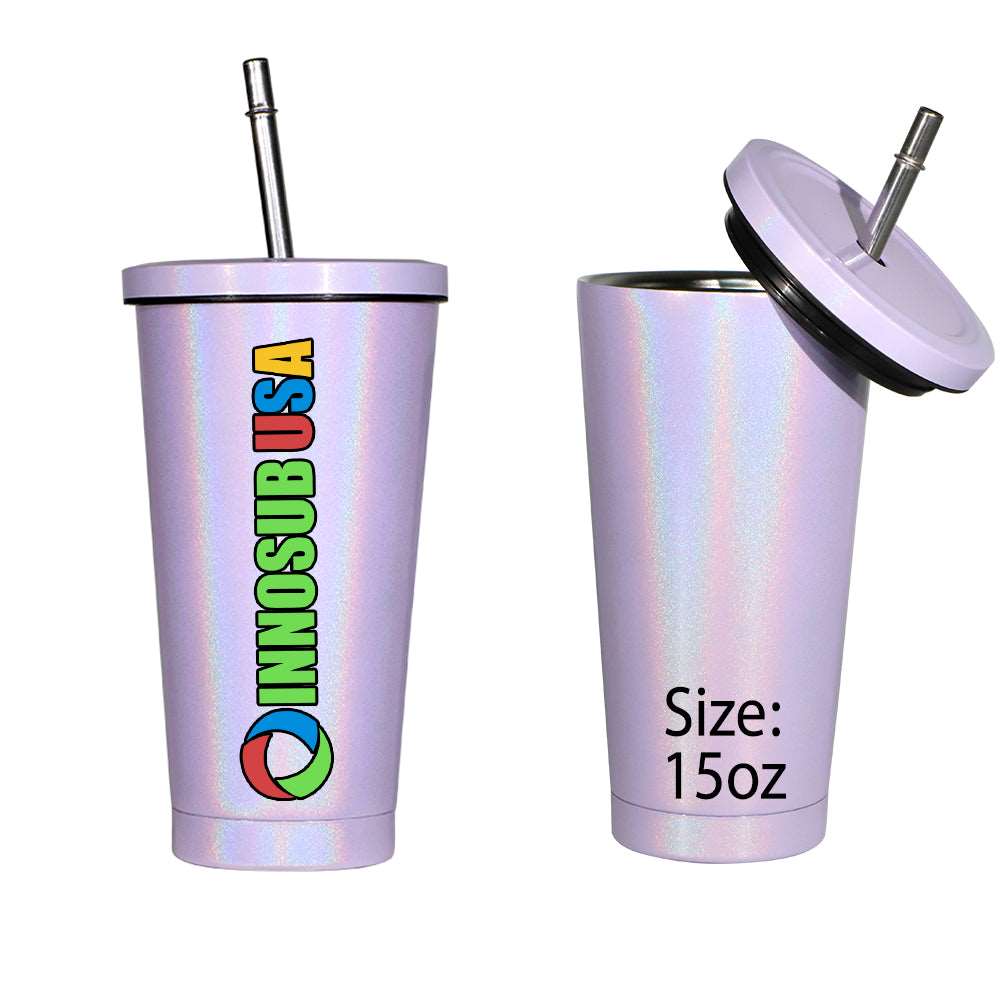 Sublimation Tumbler 15 Oz | With Glitter Finish by INNOSUB USA (Pack of 30)