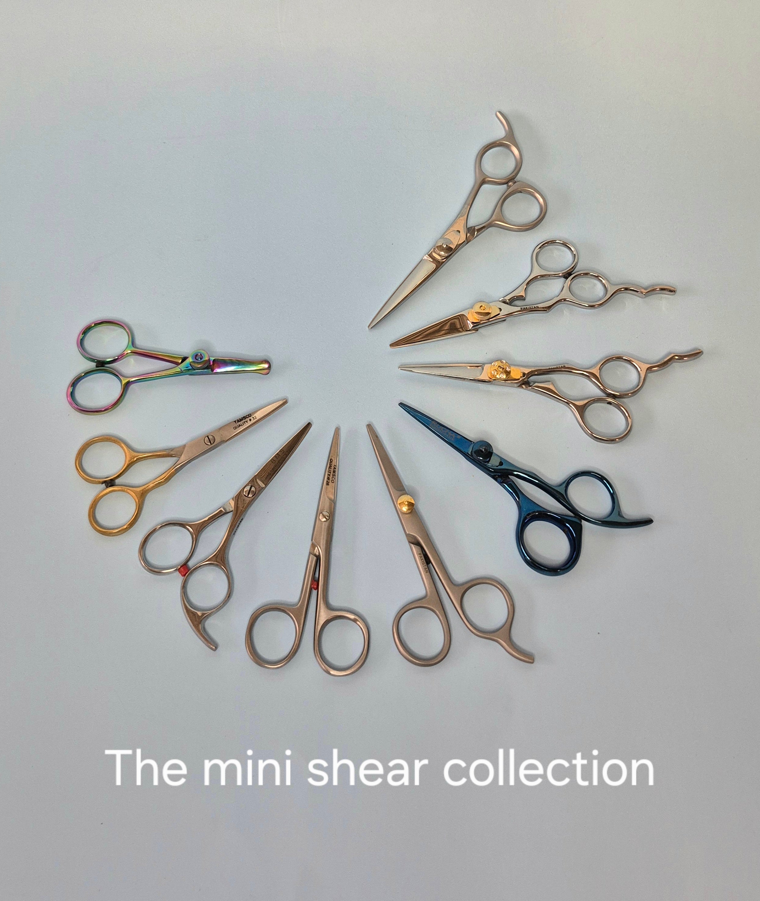 Mini Shears Offset 4.5" with extended finger rest, offset handle (Left or Right)