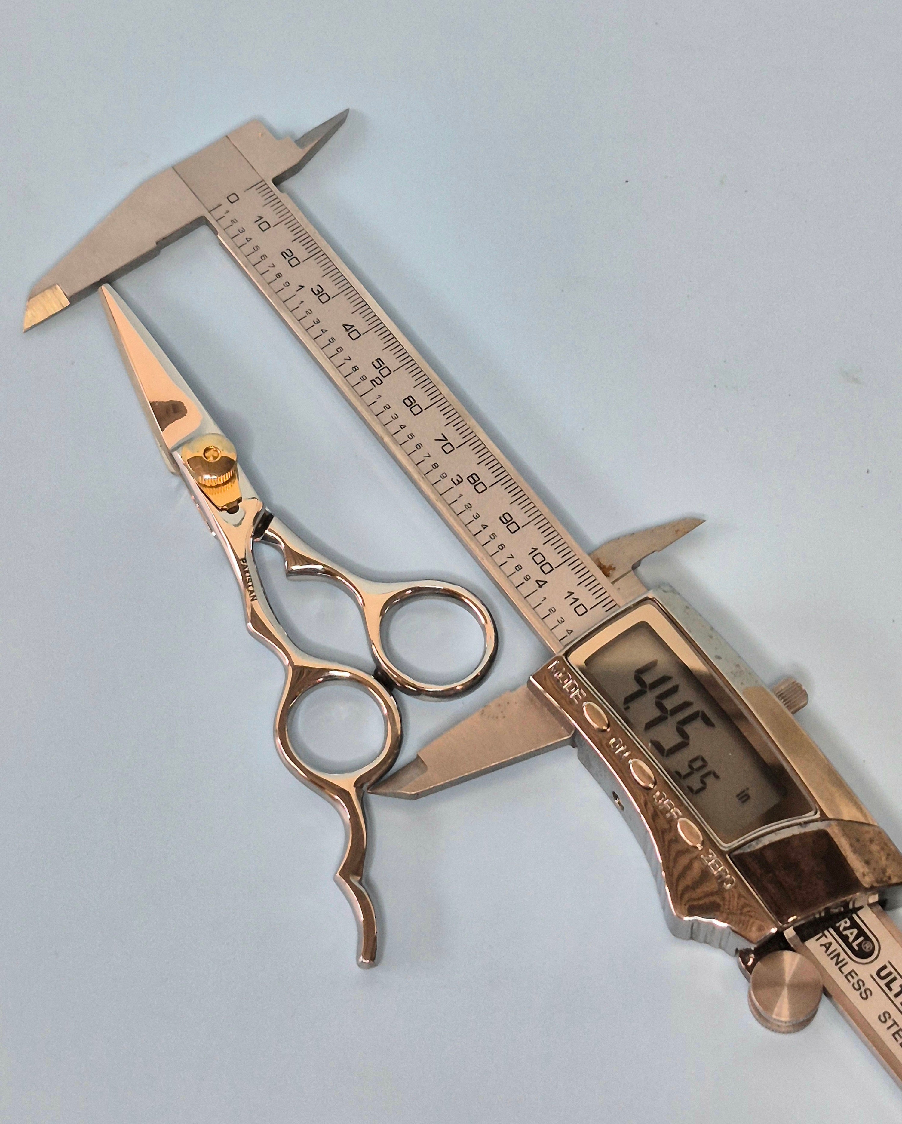 Mini Shears Offset 4.5" with extended finger rest, offset handle (Left or Right)