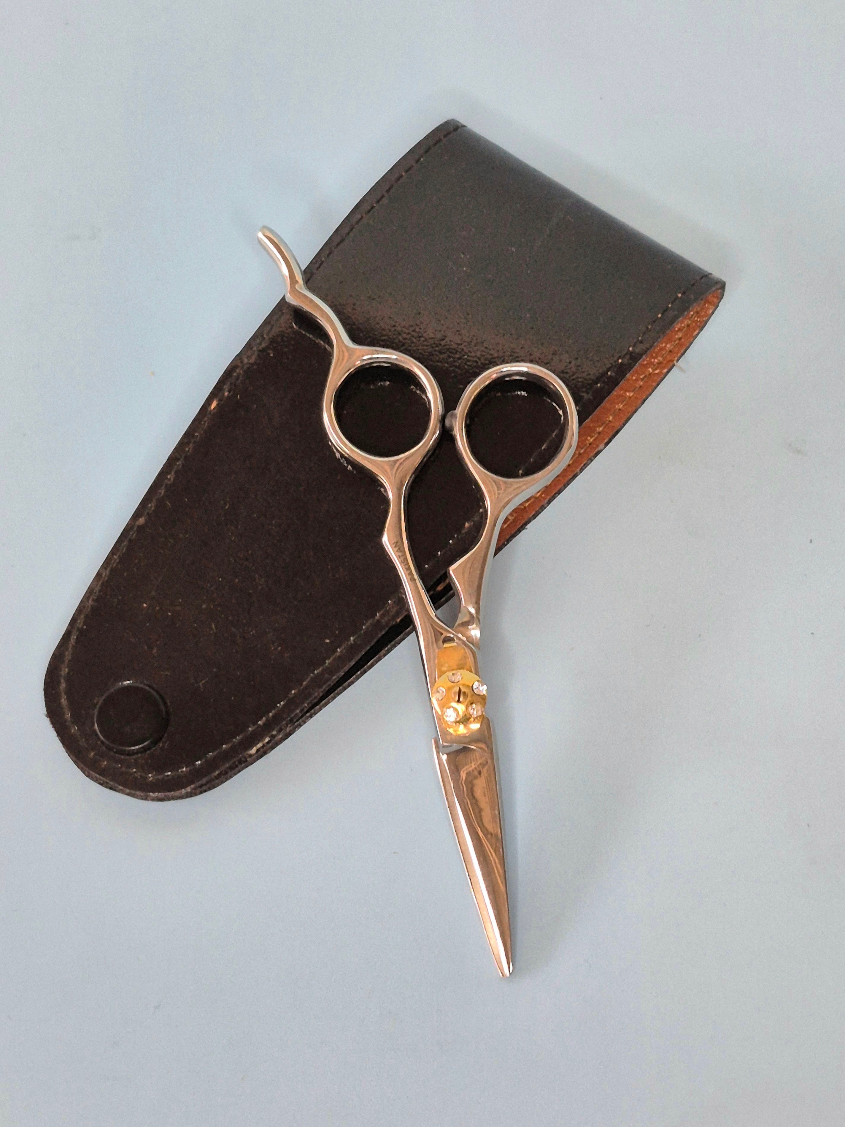 Mini Shears Offset 4.5" with extended finger rest, offset handle (Left or Right)