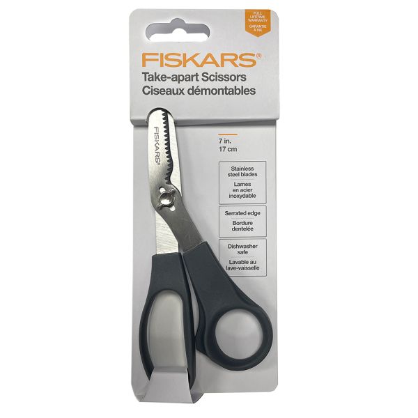 FISKARS, Black Handle 7" TAKE-APART SCISSORS # 6727