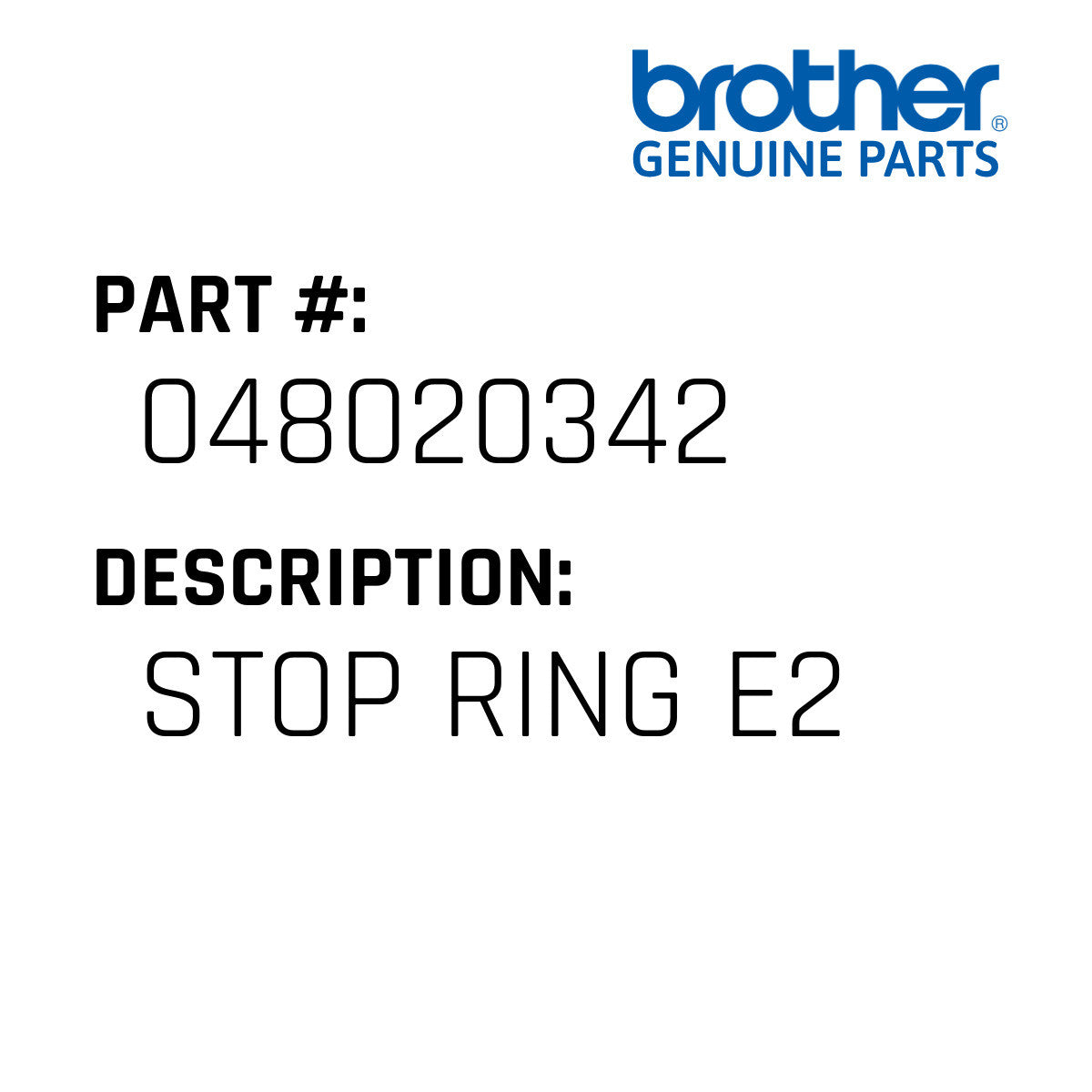 Stop Ring E2 - Brother #048020342