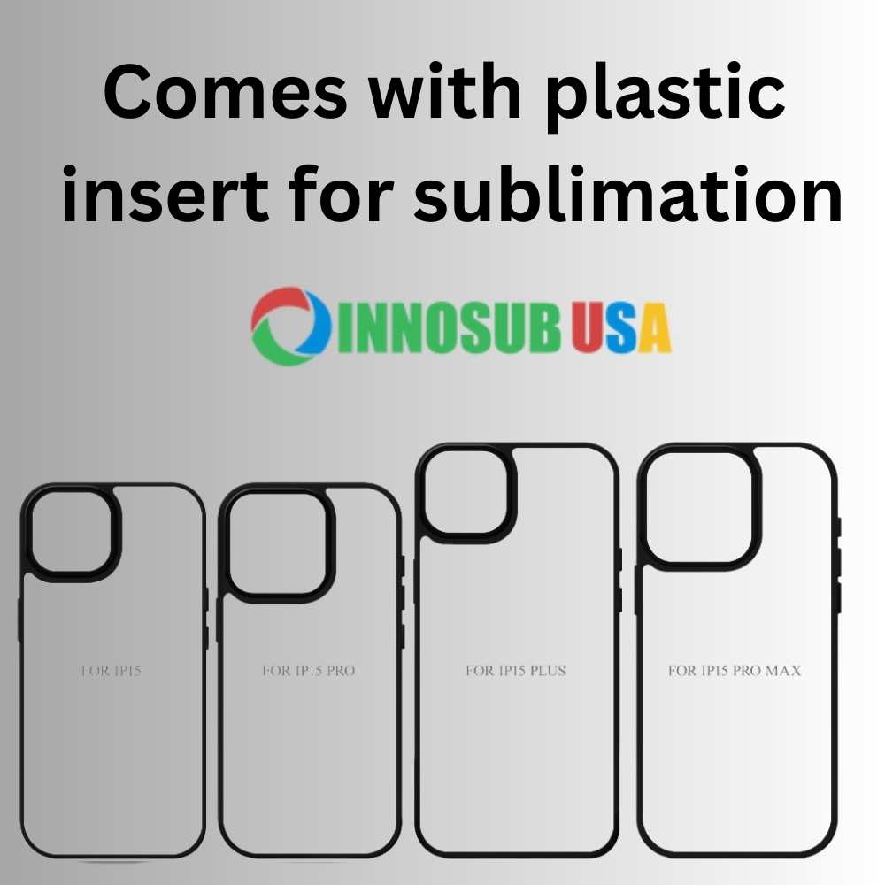 Sublimation Blanks 2D Magnetic Rubber Cases for iPhone 15|16|Pro|Pro Max