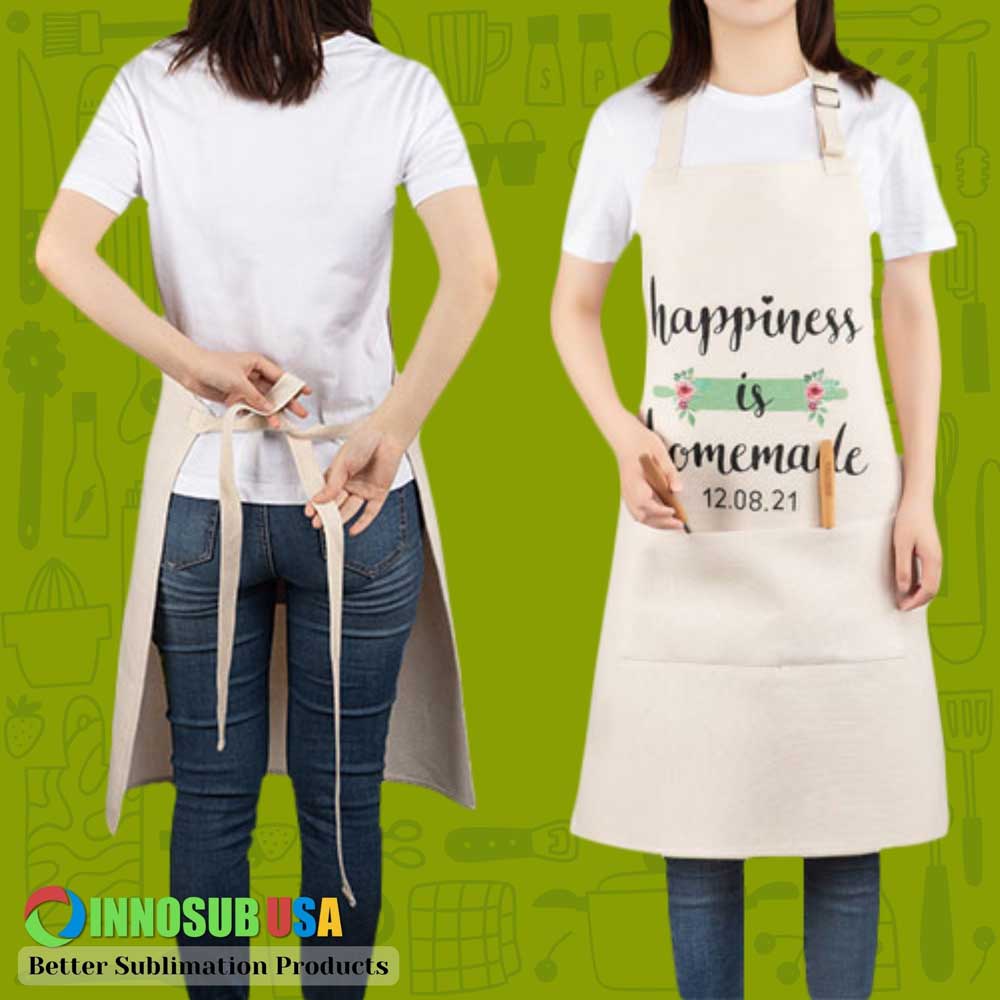 Sublimation Blank Apron for Kitchen Aprons with Pockets Unisex by Innosub USA