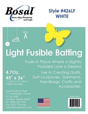 Bosal Single-Sided Fusible Batting 45 x 36 in