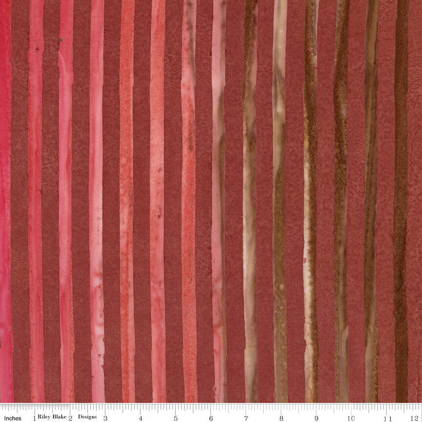 Elementals Batiks - Get in Line - Cinnamon Grove