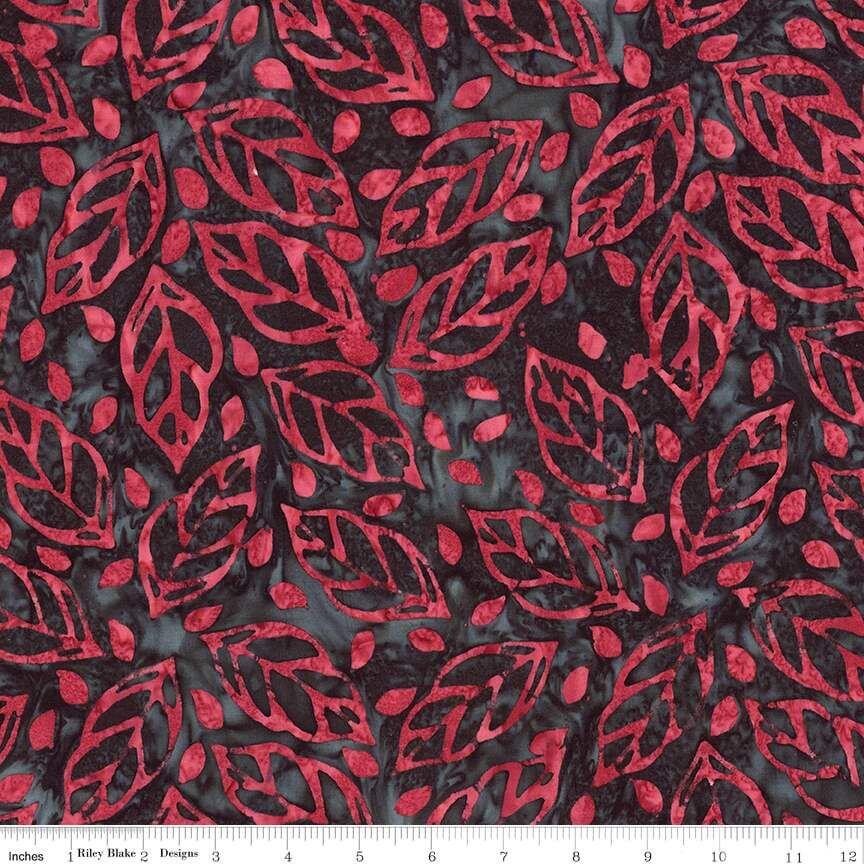 Expressions Batiks - Floral Reflections - Black Cherry Chutney (3-Yard Pack)