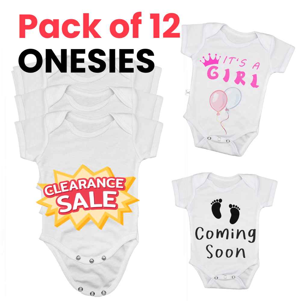 Sublimation Blank Baby Onesie Polyester White Pack of 12 by INNOSUB USA